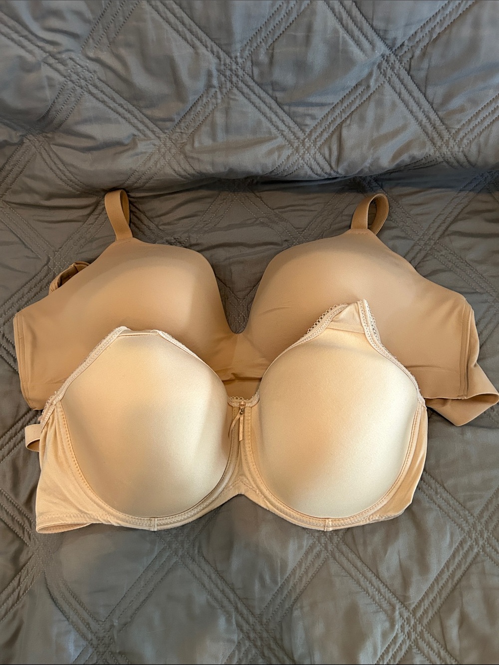 Soma Nude/Beige Wacoal T-Shirt Bras Lot of 2 38DD